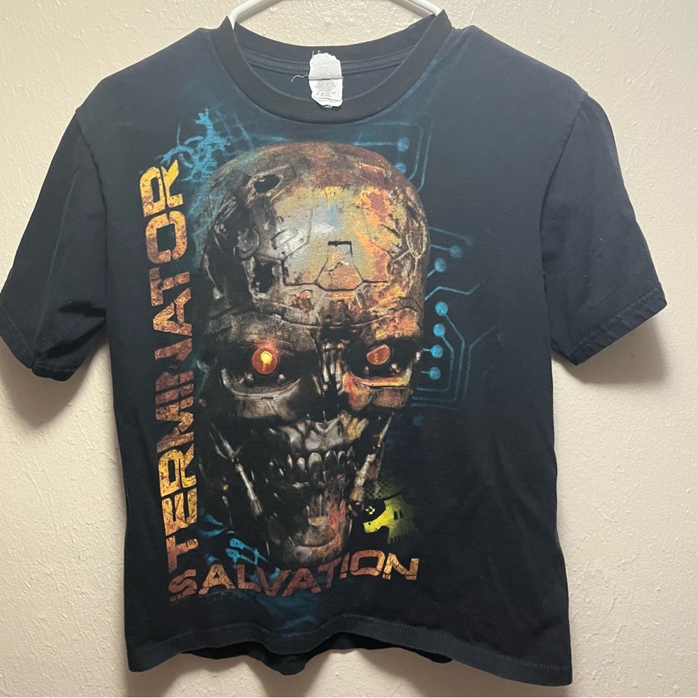 Terminator Salvation 1999 Movie T-Shirt Size Youth Large Black 100% Cotton RARE